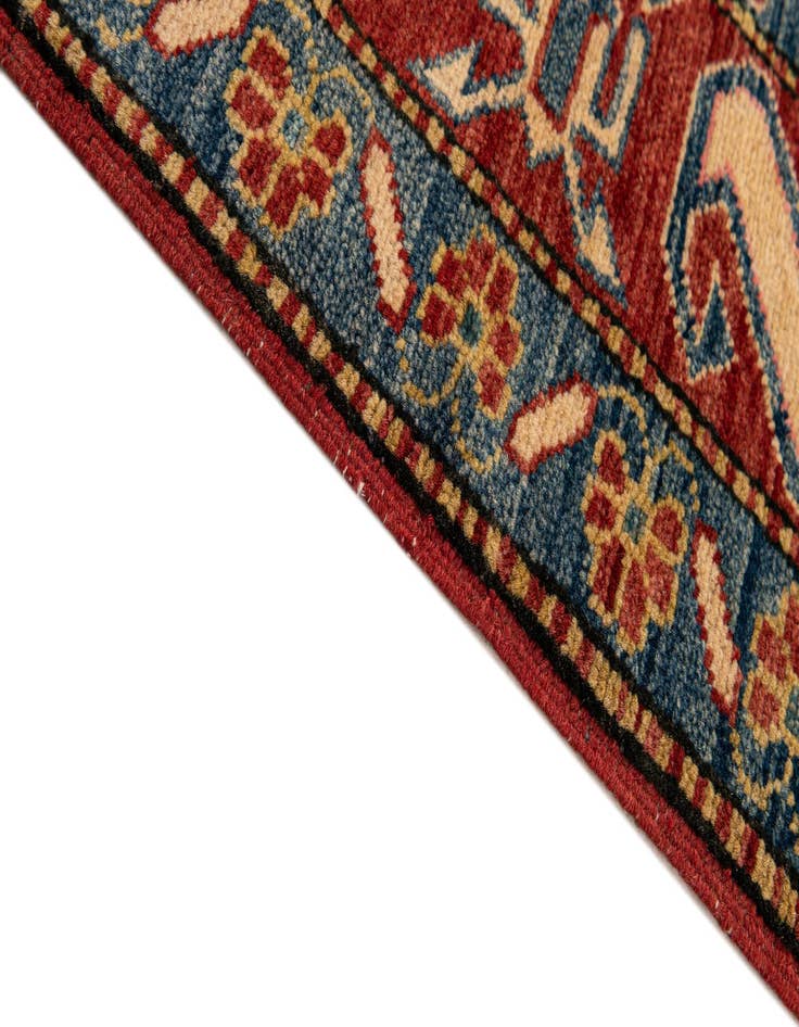 Detail image of  4' 11 x 6' 5  Hand Knotted Kazak Wool Rug