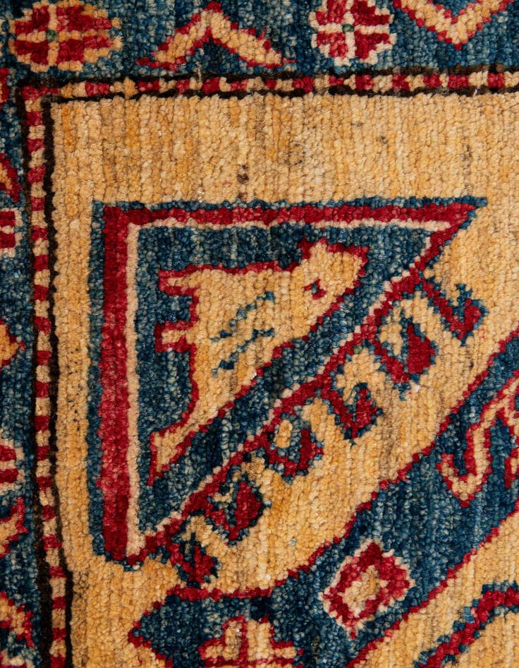 Detail image of  4' 9 x 8' 4  Hand Knotted Kazak Wool Rug