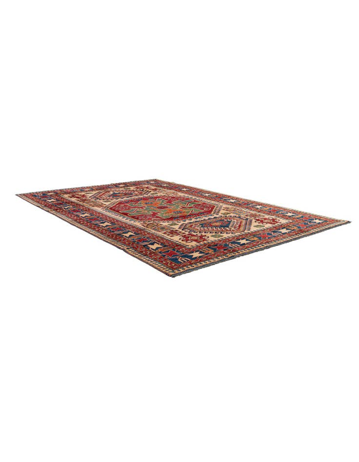 Detail image of  5' 10 x 8' 6  Hand Knotted Kazak Wool Rug