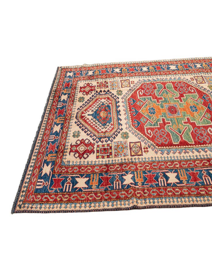 Detail image of  5' 10 x 8' 6  Hand Knotted Kazak Wool Rug