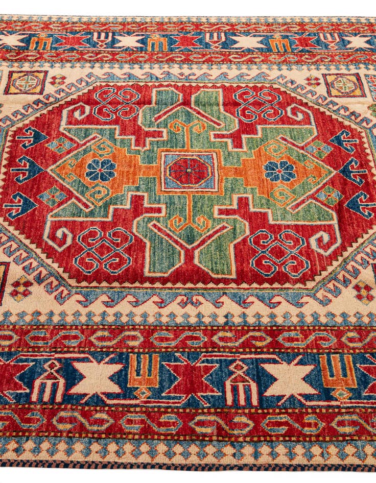 Detail image of  5' 10 x 8' 6  Hand Knotted Kazak Wool Rug