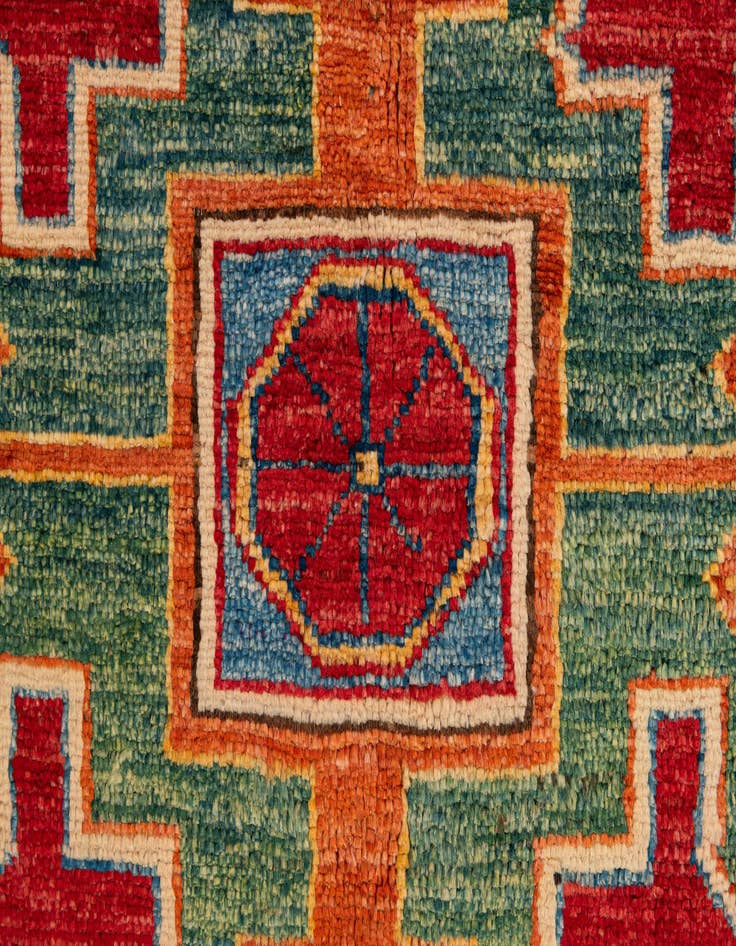 Detail image of  5' 10 x 8' 6  Hand Knotted Kazak Wool Rug