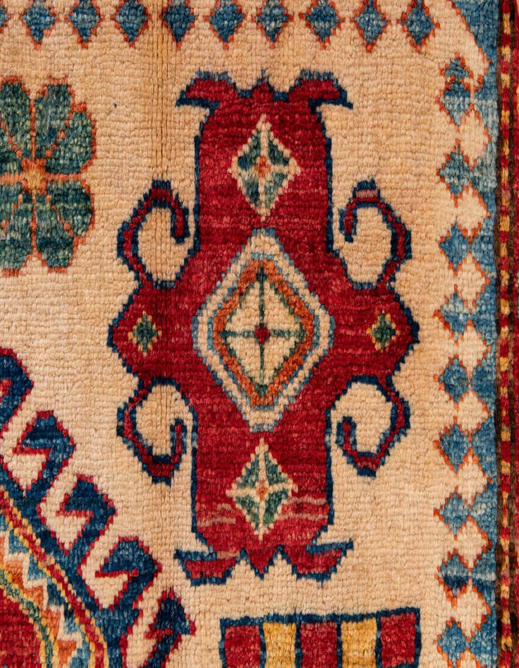 Detail image of  5' 10 x 8' 6  Hand Knotted Kazak Wool Rug