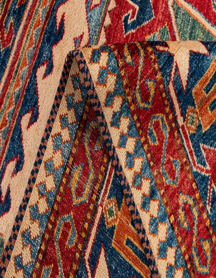 Detail image of  5' 10 x 8' 6  Hand Knotted Kazak Wool Rug