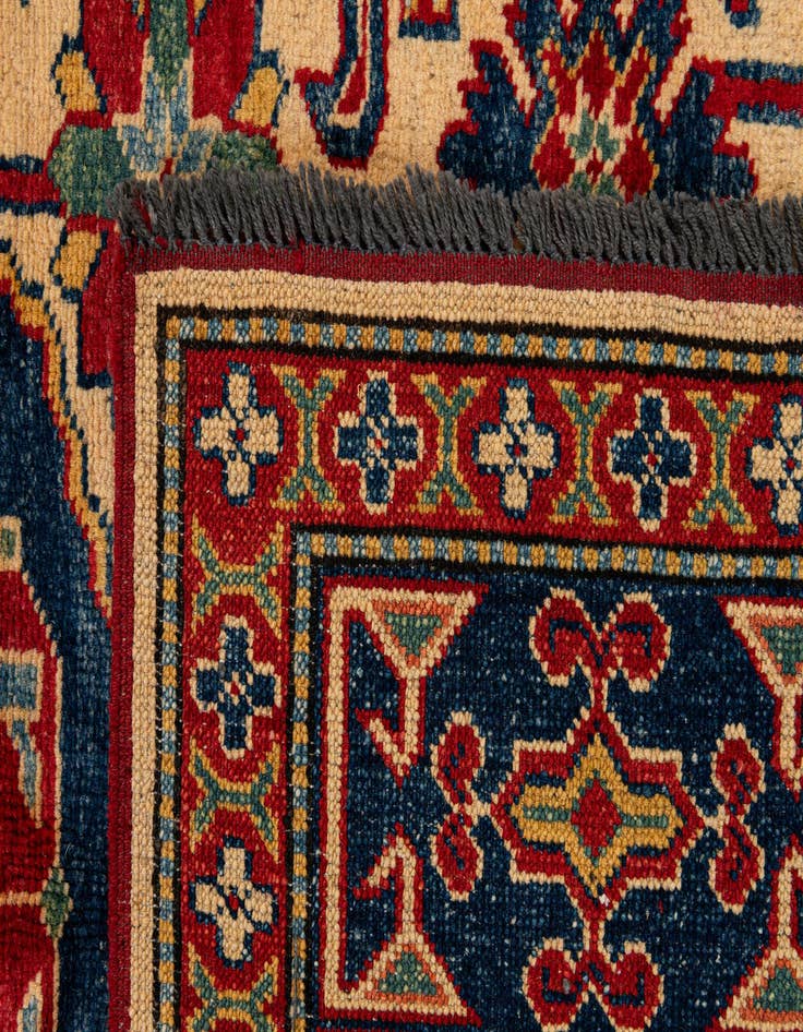 Detail image of  4' 3 x 6' 4  Hand Knotted Kazak Wool Rug