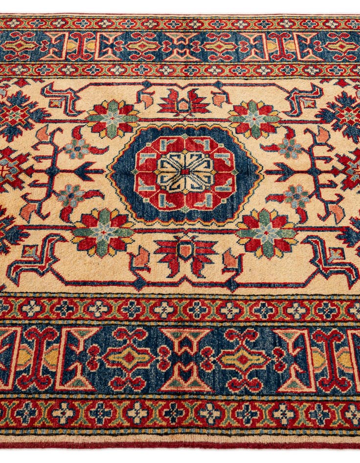Detail image of  4' 3 x 6' 4  Hand Knotted Kazak Wool Rug