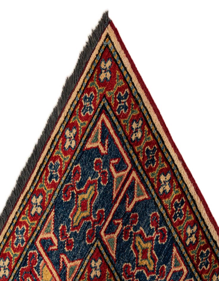 Detail image of  4' 3 x 6' 4  Hand Knotted Kazak Wool Rug