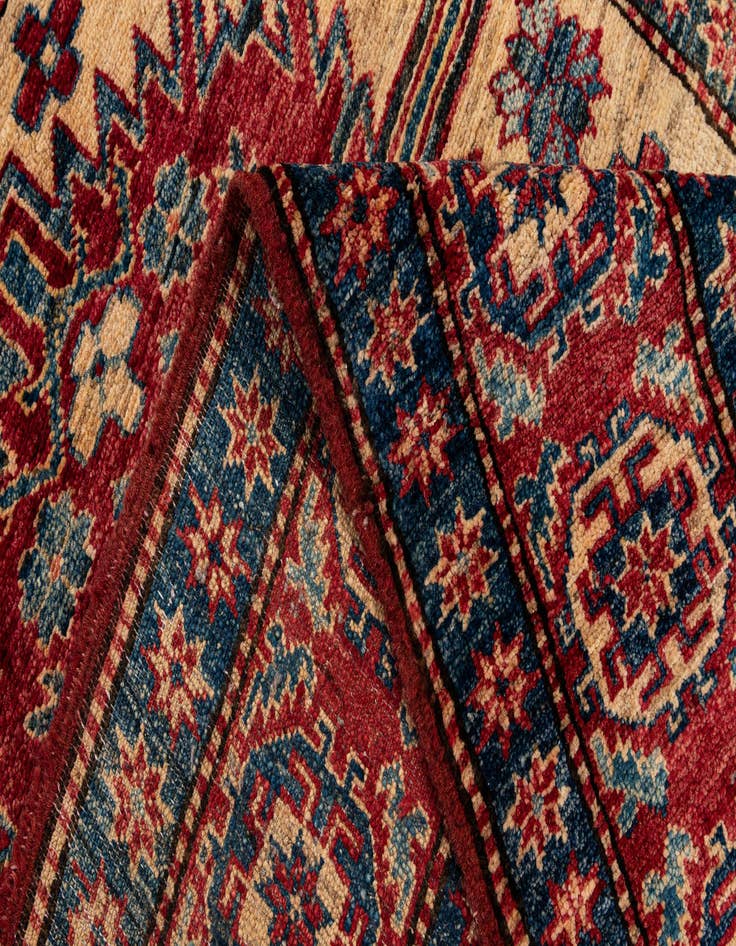 Detail image of  4' 1 x 6' 6  Hand Knotted Kazak Wool Rug