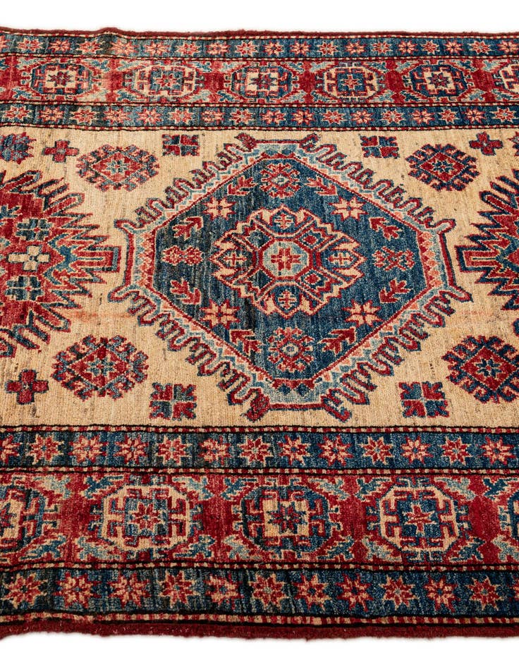 Detail image of  4' 1 x 6' 6  Hand Knotted Kazak Wool Rug