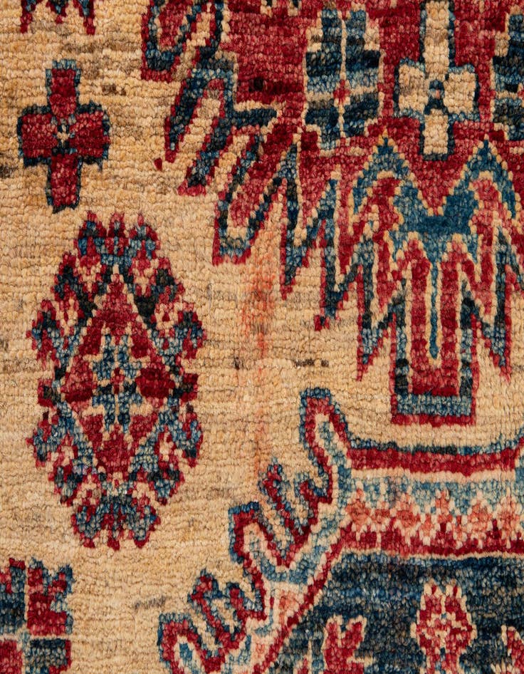 Detail image of  4' 1 x 6' 6  Hand Knotted Kazak Wool Rug