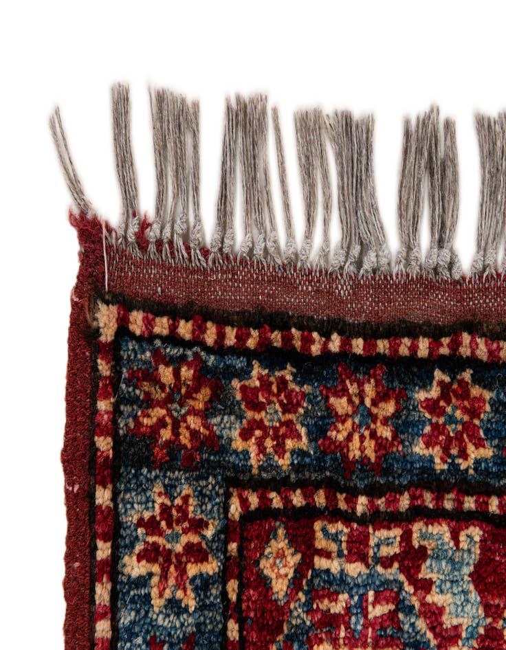 Detail image of  4' 1 x 6' 6  Hand Knotted Kazak Wool Rug