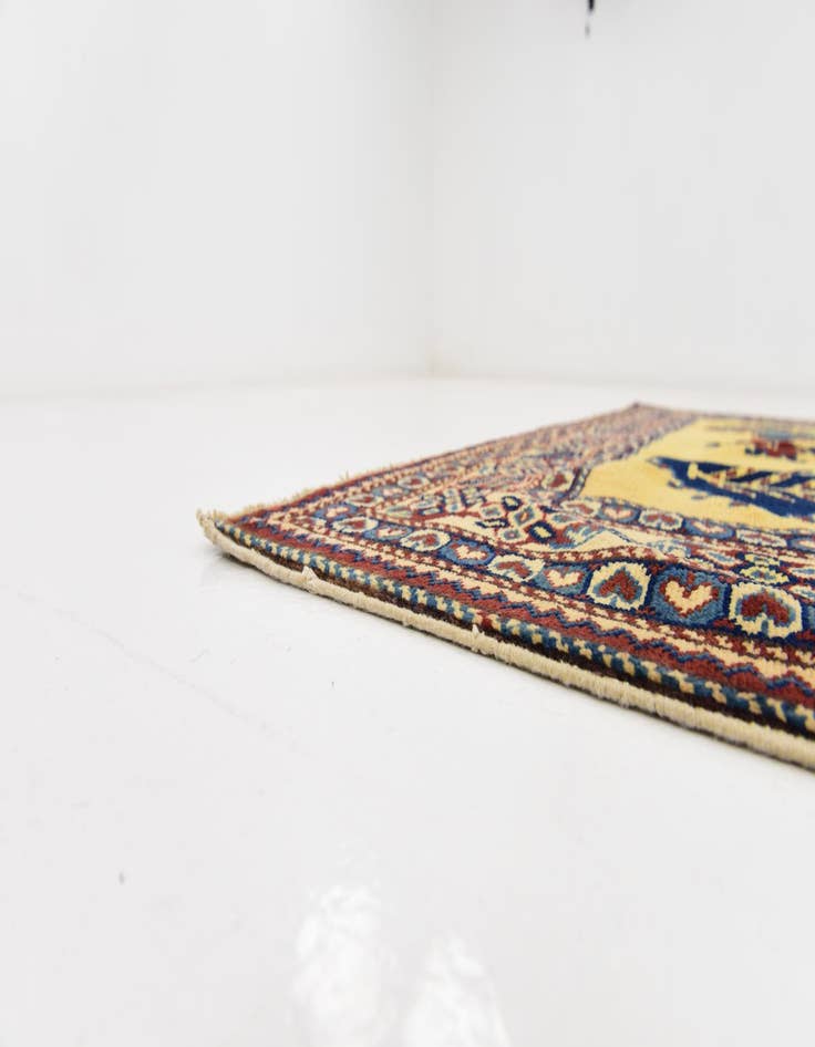 Detail image of  4' 3 x 5' 3  Hand Knotted Kazak Rug