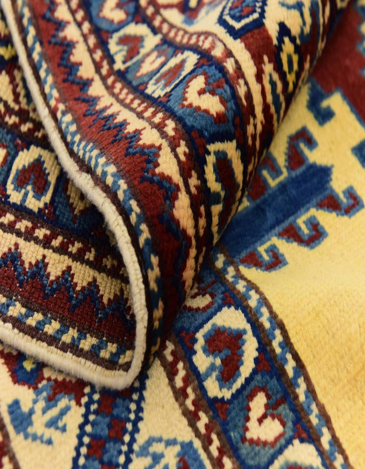 Detail image of  4' 3 x 5' 3  Hand Knotted Kazak Rug