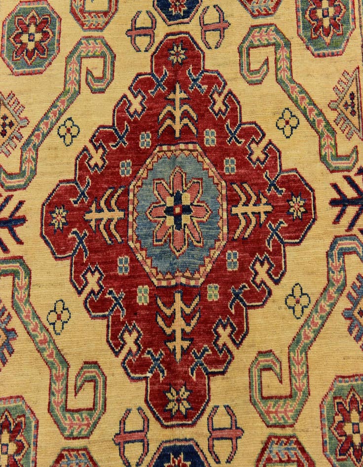 Detail image of  4' 9 x 6' 7  Hand Knotted Kazak Rug