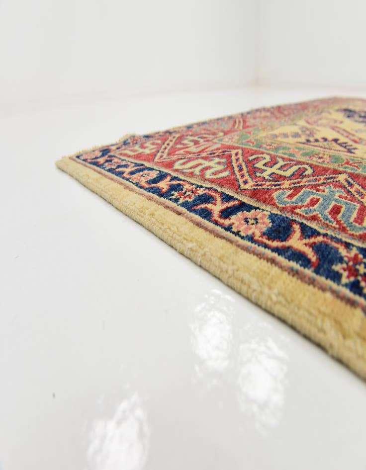 Detail image of  4' 9 x 6' 7  Hand Knotted Kazak Rug