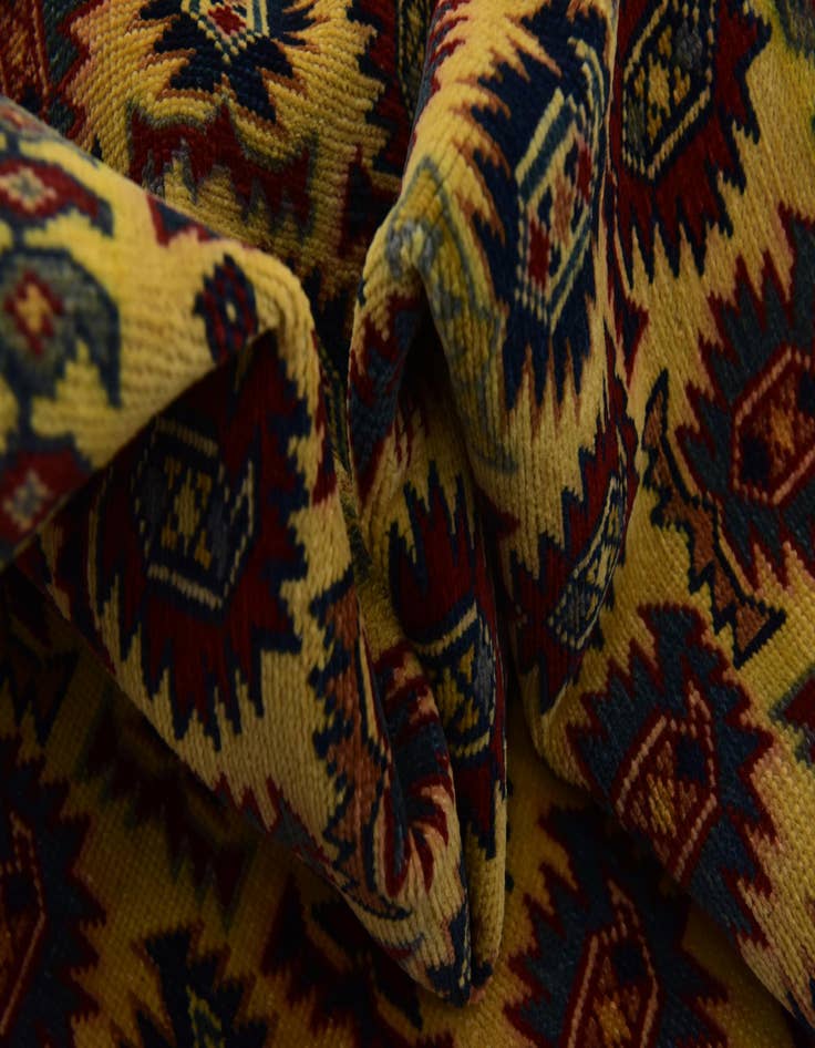 Detail image of  4' x 5' 6  Hand Knotted Kazak Rug