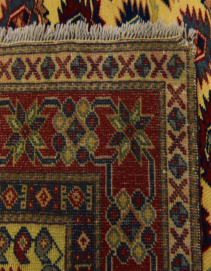 Detail image of  4' x 5' 6  Hand Knotted Kazak Rug