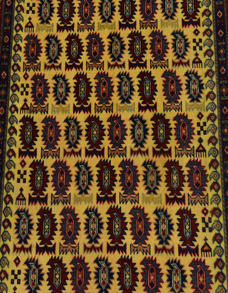 Detail image of  4' x 5' 6  Hand Knotted Kazak Rug