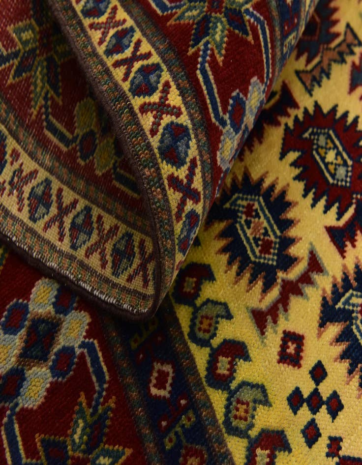 Detail image of  4' x 5' 6  Hand Knotted Kazak Rug