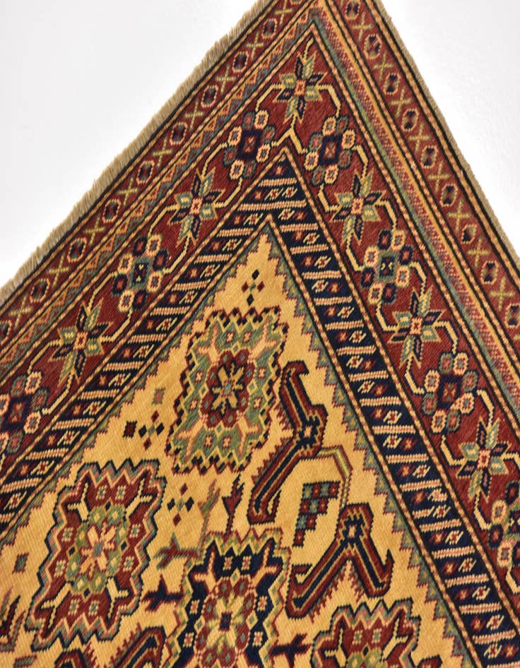 Detail image of  4' 10 x 5' 10  Hand Knotted Kazak Oriental Rug