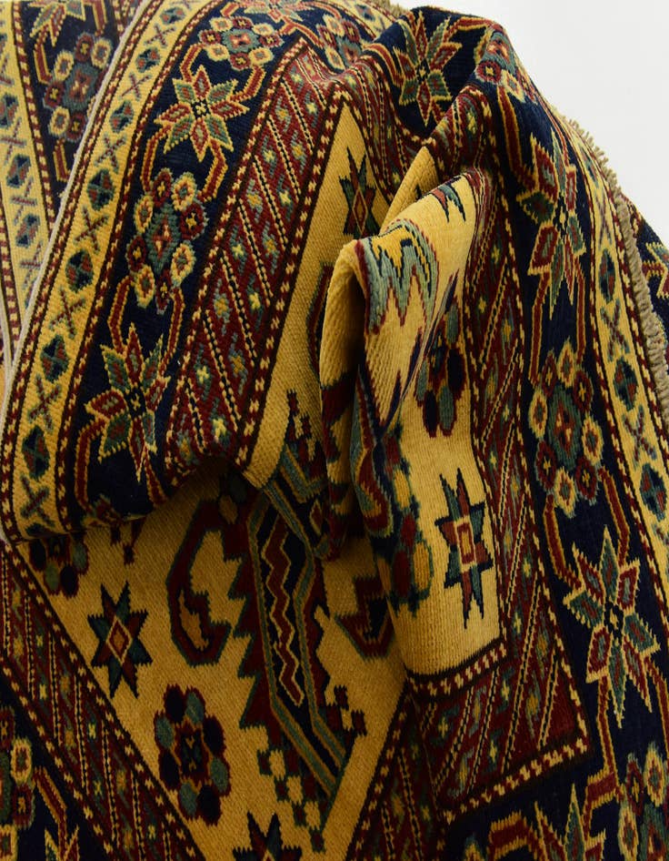 Detail image of  3' 2 x 4' 5  Hand Knotted Kazak Rug