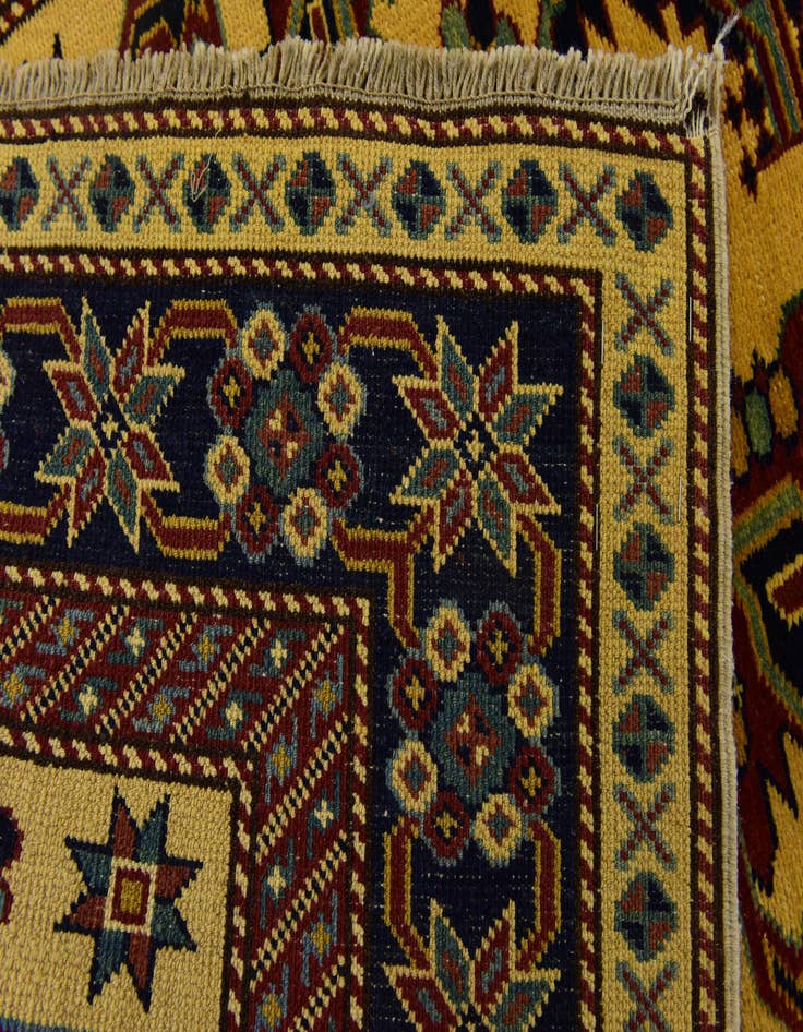 Detail image of  3' 2 x 4' 5  Hand Knotted Kazak Rug