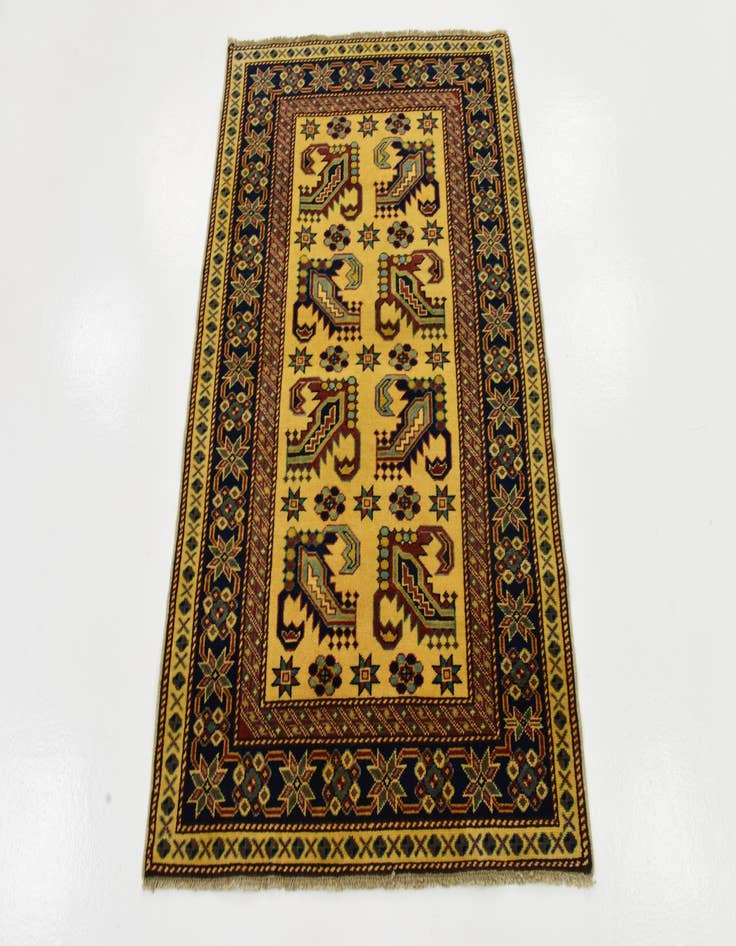 Detail image of  3' 2 x 4' 5  Hand Knotted Kazak Rug