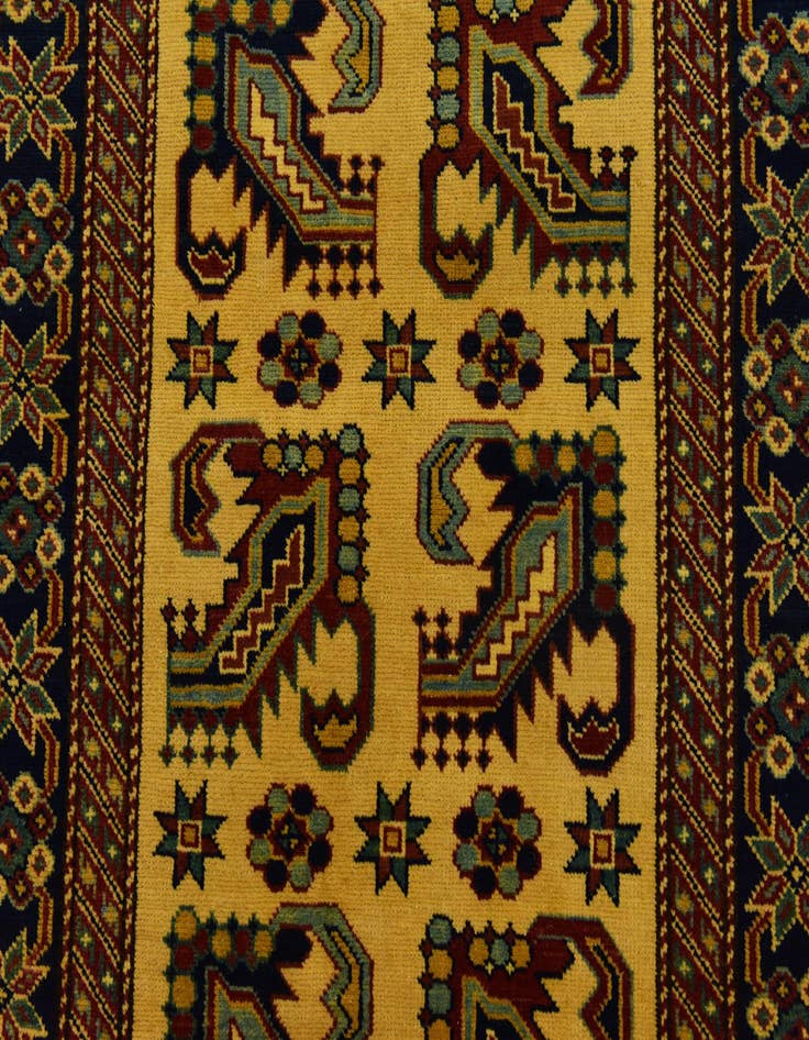 Detail image of  3' 2 x 4' 5  Hand Knotted Kazak Rug