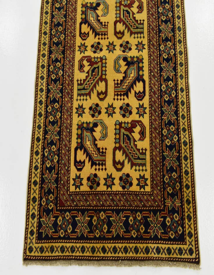 Detail image of  3' 2 x 4' 5  Hand Knotted Kazak Rug