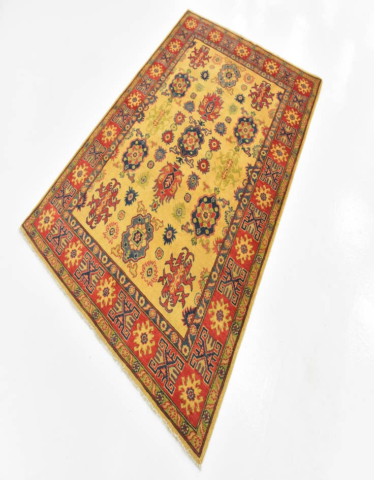 Detail image of  5' 2 x 7'  Hand Knotted Kazak Rug