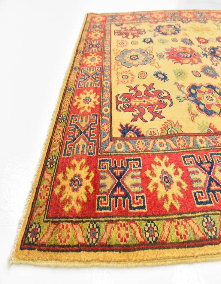 Detail image of  5' 2 x 7'  Hand Knotted Kazak Rug