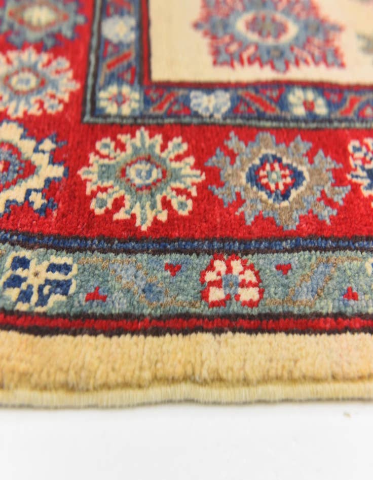 Detail image of  4' 2 x 6'  Hand Knotted Kazak Rug