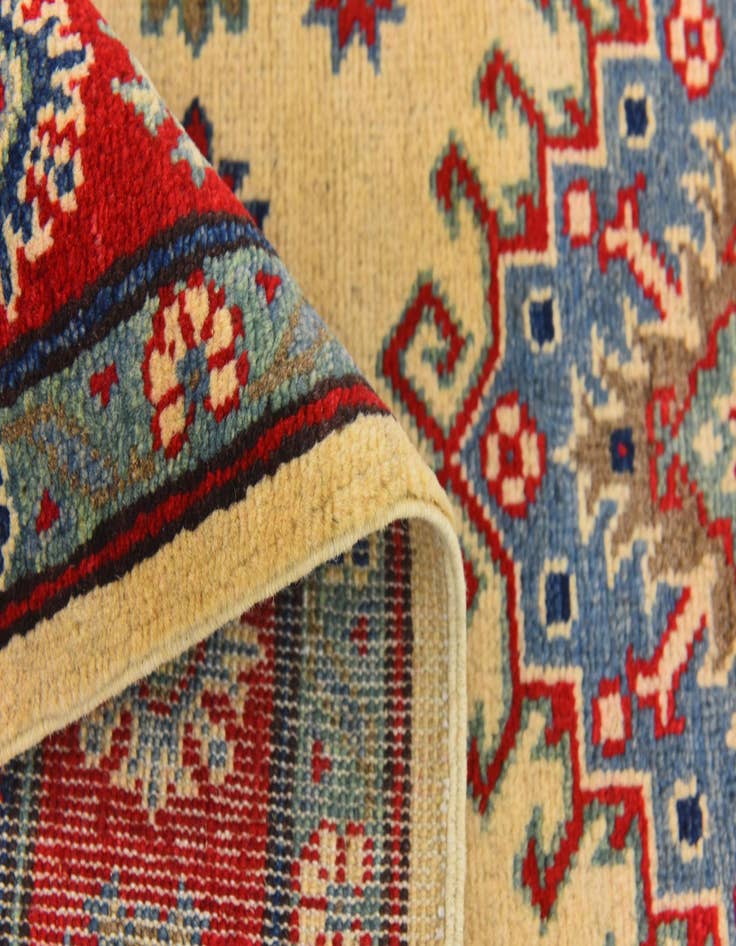 Detail image of  4' 2 x 6'  Hand Knotted Kazak Rug