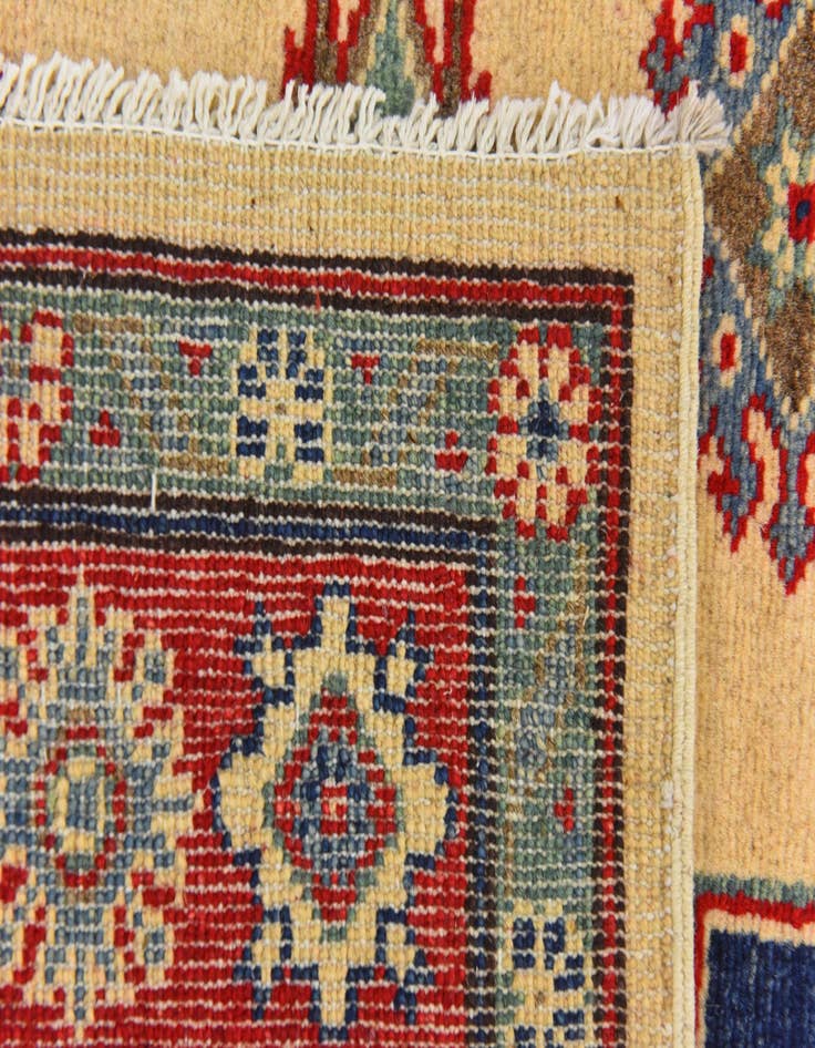 Detail image of  4' 2 x 6'  Hand Knotted Kazak Rug