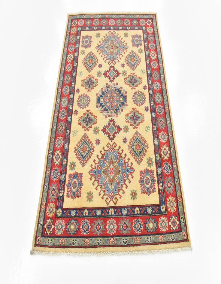 Detail image of  4' x 5' 7  Hand Knotted Kazak Rug