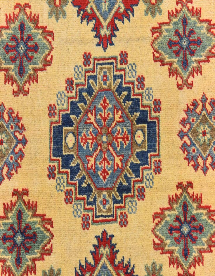 Detail image of  4' x 5' 7  Hand Knotted Kazak Rug