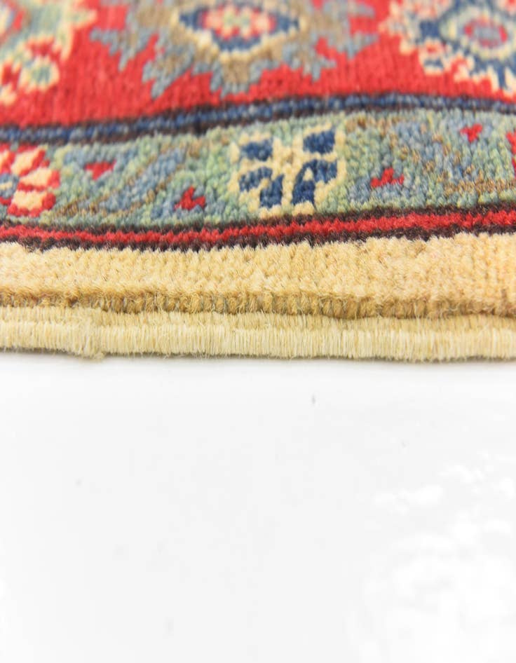 Detail image of  4' x 5' 7  Hand Knotted Kazak Rug