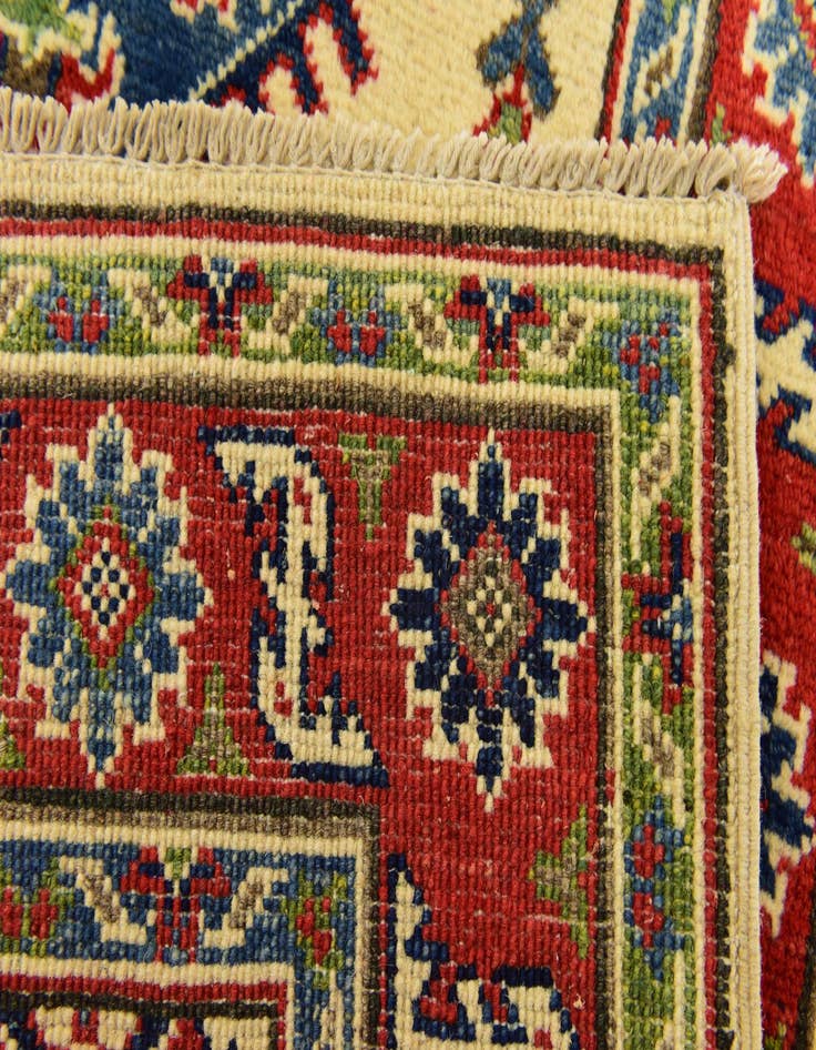Detail image of  2' 10 x 4' 2  Hand Knotted Kazak Rug
