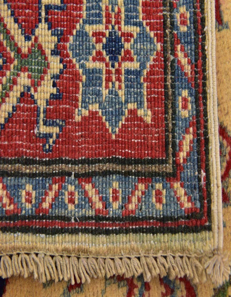 Detail image of  4' x 5' 10  Hand Knotted Kazak Rug