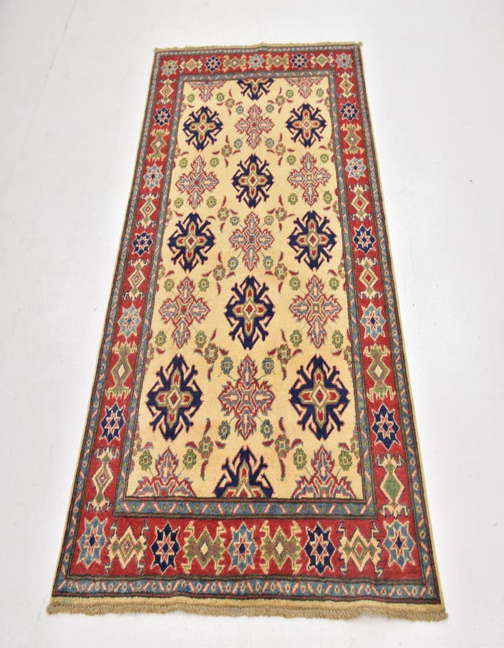 Detail image of  4' x 5' 10  Hand Knotted Kazak Rug