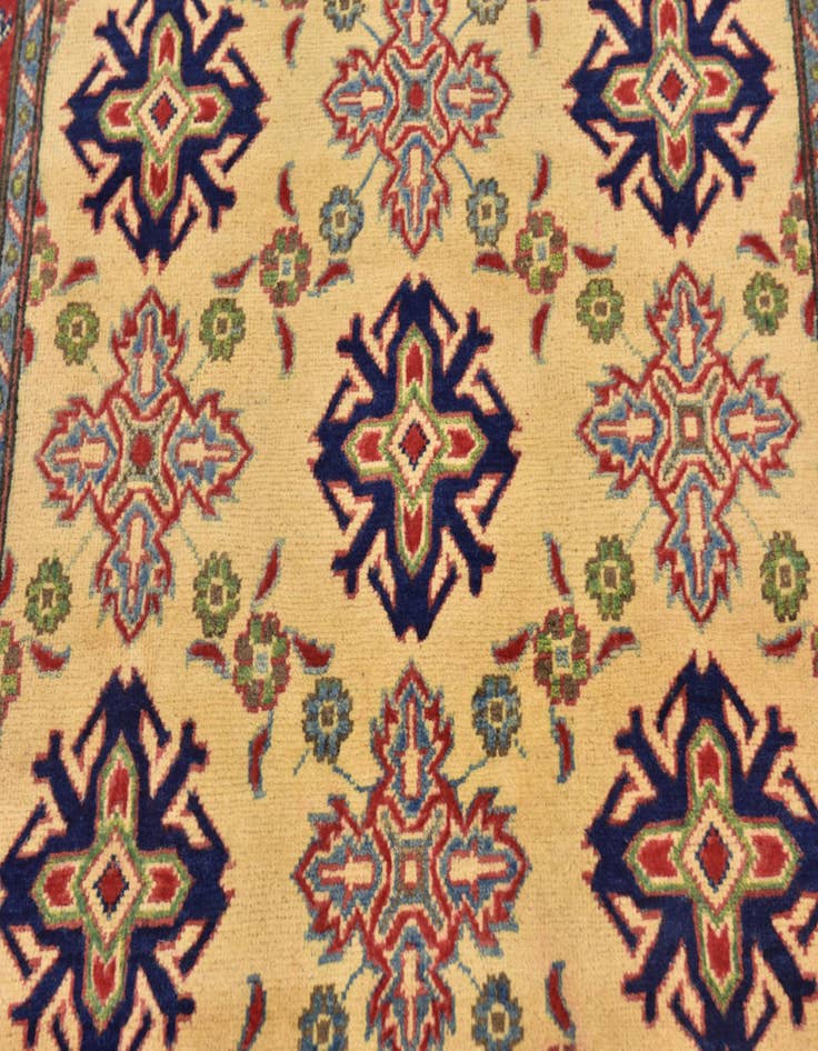 Detail image of  4' x 5' 10  Hand Knotted Kazak Rug