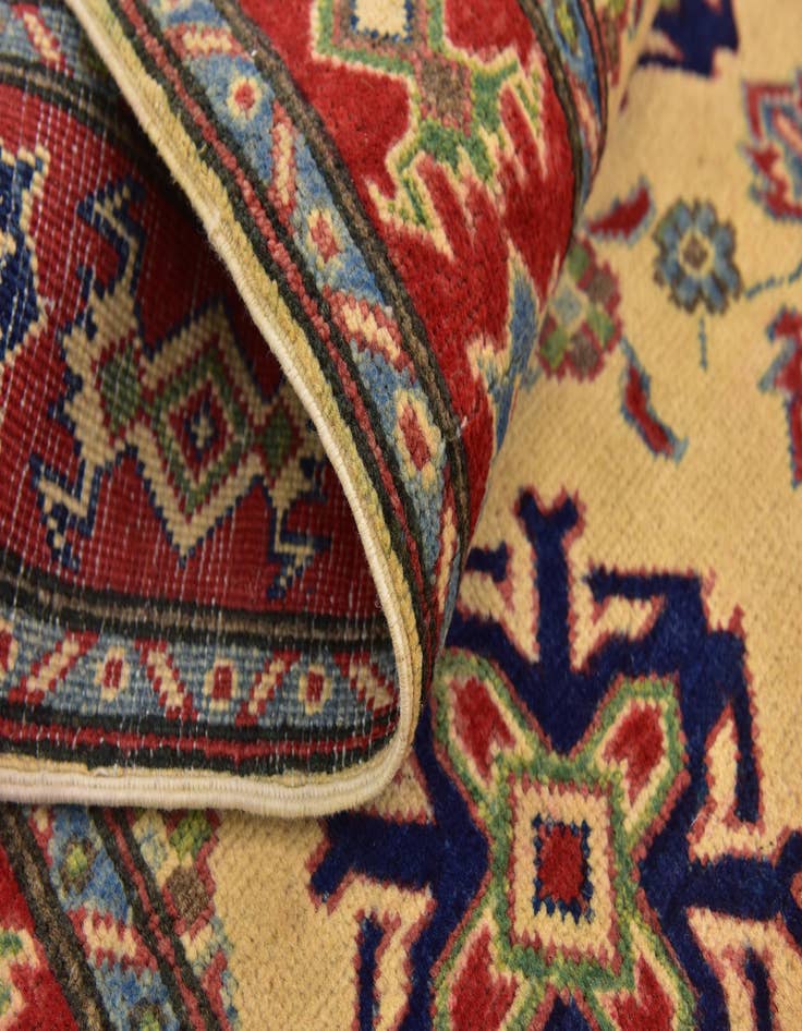 Detail image of  4' x 5' 10  Hand Knotted Kazak Rug