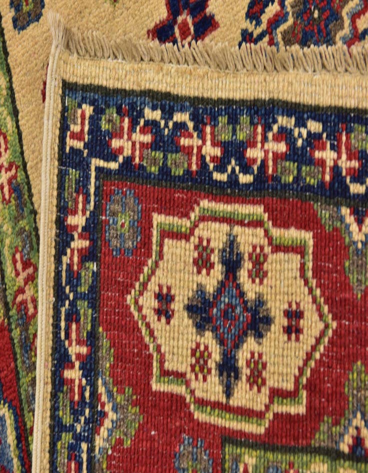 Detail image of  4' x 5' 10  Hand Knotted Kazak Rug