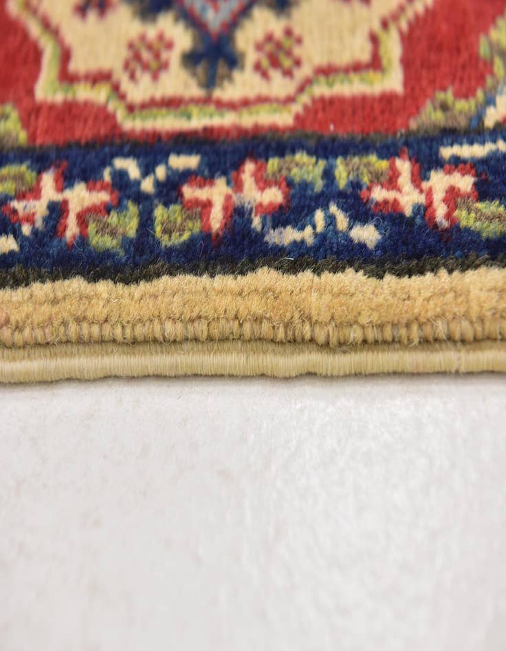 Detail image of  4' x 5' 10  Hand Knotted Kazak Rug