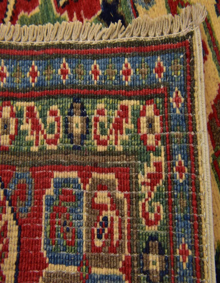 Detail image of  4' x 5' 8  Hand Knotted Kazak Rug