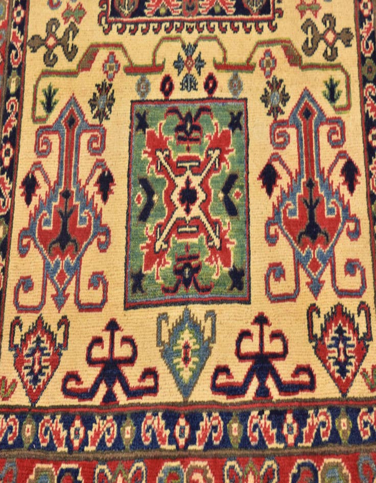 Detail image of  4' x 5' 8  Hand Knotted Kazak Rug