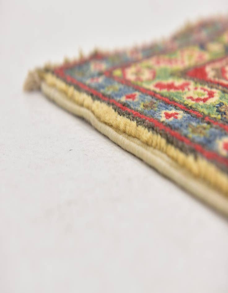 Detail image of  4' x 5' 8  Hand Knotted Kazak Rug