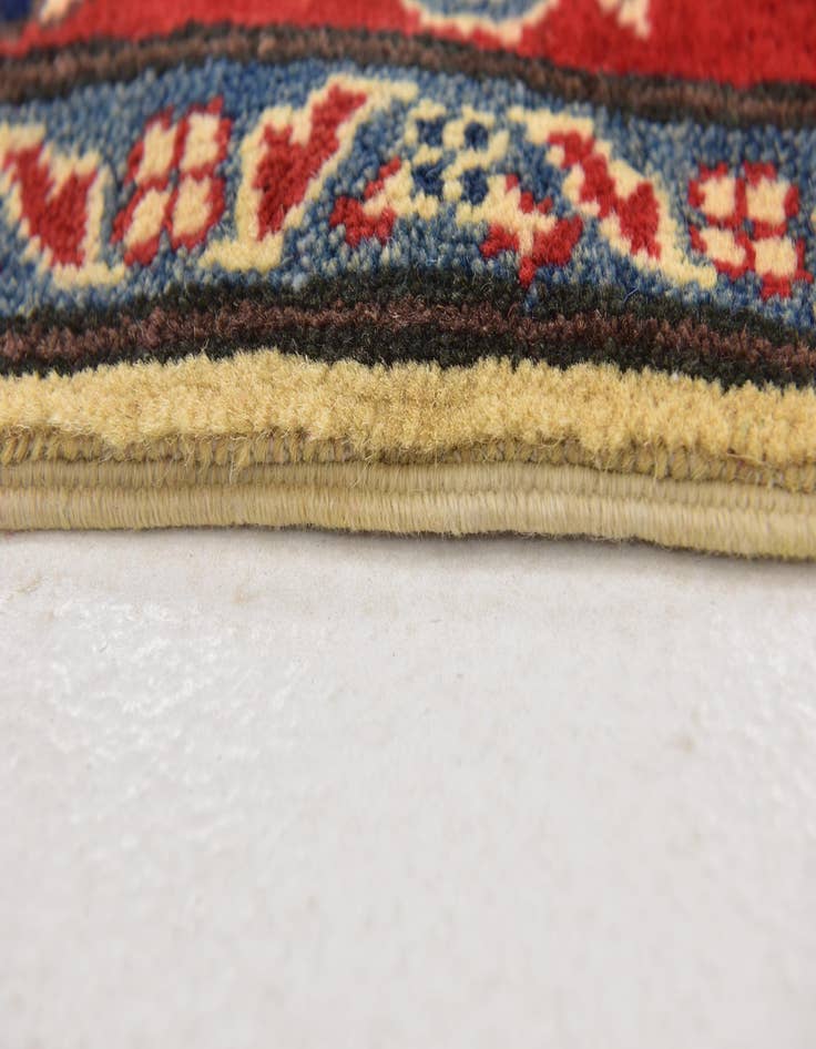 Detail image of  4' x 5' 9  Hand Knotted Kazak Rug