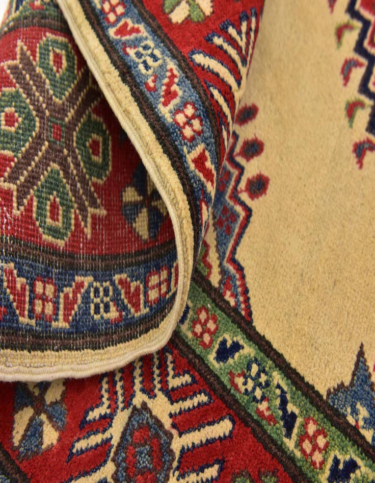 Detail image of  4' x 5' 9  Hand Knotted Kazak Rug