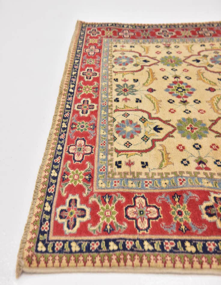 Detail image of  4' x 6'  Hand Knotted Kazak Rug